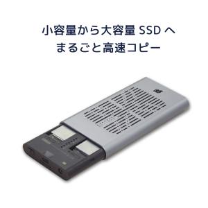 Gen2x2 M.2 SSDケース クローン機能搭載・NVMe 2台用