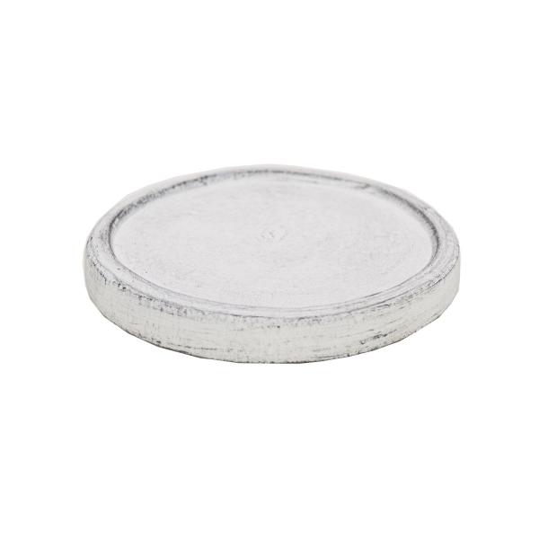 テラコッタ製 鉢皿 直径15cm WH 受皿 ソーサー 焼物