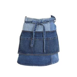 デニムパッチワーク☆巻エプロン＋フリルスカート☆セットアップ パッチワークエプロン デニム エプロン Re.m 通販 18391038｜Creema
