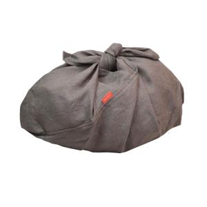 あずま袋 kurumu 包む 3色 リネン１００ マチ付き バッグパーツ