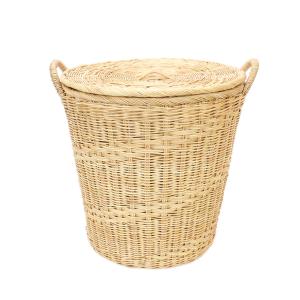 タイ製 ラタンラウンドバスケットXLランドリー 脱衣かご 籐かご