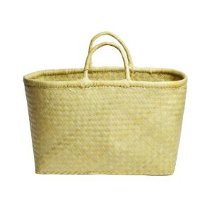 リンダかご横長 リンダハンドル 大 ナチュラルバスケット かご
