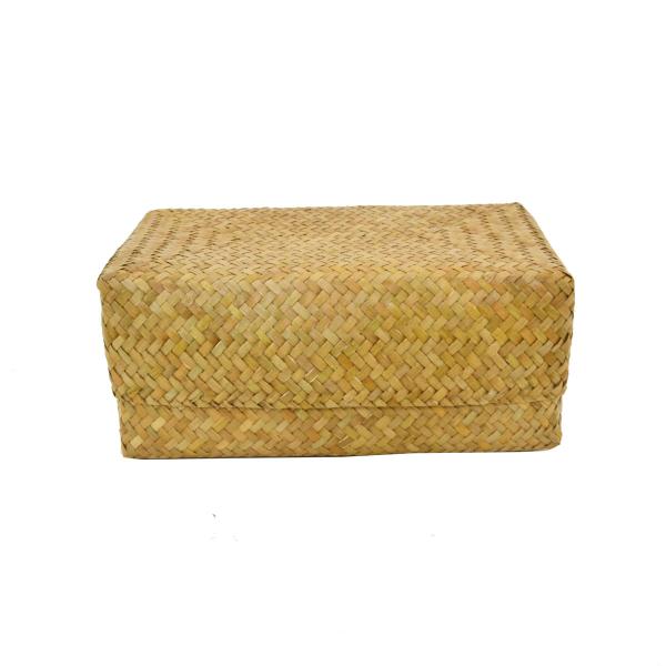 タイ製 カチュー ふた付き 四角BOX S 葛籠 収納 水草
