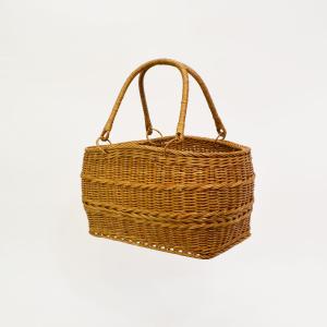 ラタンバスケット 買い物かご 大きめ 籐かご ...の詳細画像2