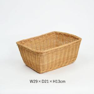 型番4003 籐かごバスケット 良質ラタン 整理カゴ A4サイズ収納 店舗