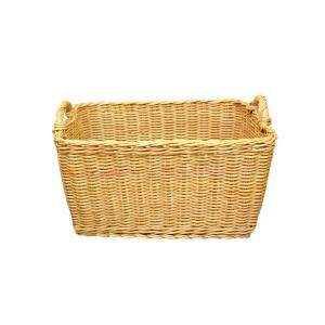 脱衣 カゴ 籐 ラタン 天然素材 旅館 銭湯 バスケット 長方形 53cm 業務