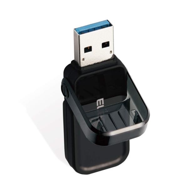 エレコム USBメモリ 32GB USB3.0 3.1 (Gen1) なくさないキャップ ブラック ...