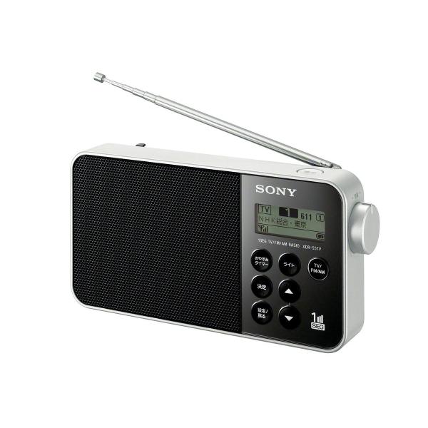 ソニー ラジオ XDR-55TV : FM/AM/ワンセグTV音声対応 おやすみタイマー搭載 乾電池...