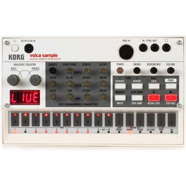 KORG デジタル サンプラー volca sample シンセサイザー 電池駆動 スピーカー内蔵 ...