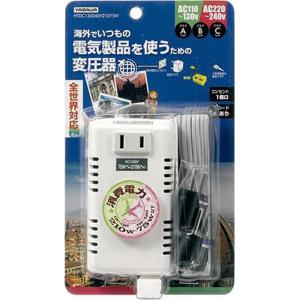 ヤザワ 海外旅行用変圧器 全世界対応 トランス式 AC130V-240V 容量（130V）210Wま...