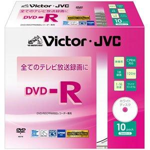 ビクター 16倍速対応DVD-R 10枚パック4.7GB ホワイトプリンタブル(CPRM対応)Vic...