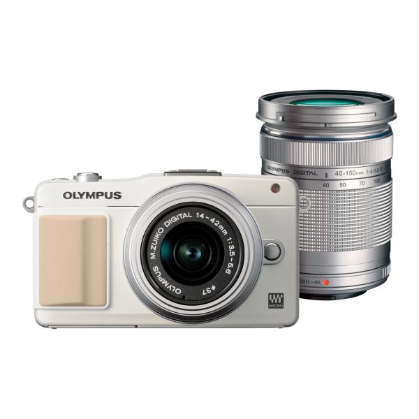 OLYMPUS ミラーレス一眼 PEN mini E-PM2 ダブルズームキット ホワイト E-PM...