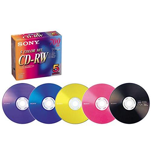 ソニー CD-RWメディア 1-4倍速 10mmケース 5枚パック 5CDRW700EX