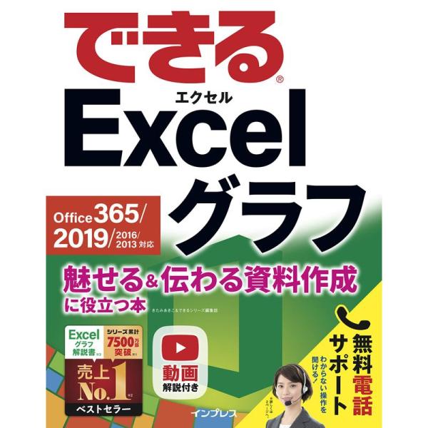 (無料電話サポート付き)できるExcel グラフ Office 365/2019/2016/2013...