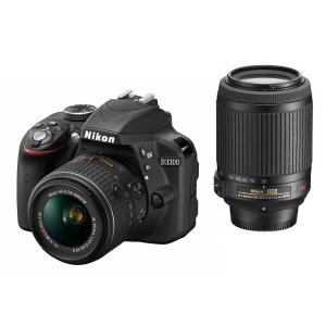 Nikon デジタル一眼レフカメラ D3300 ダブルズームキット ブラック D3300WZBK｜ravi-store