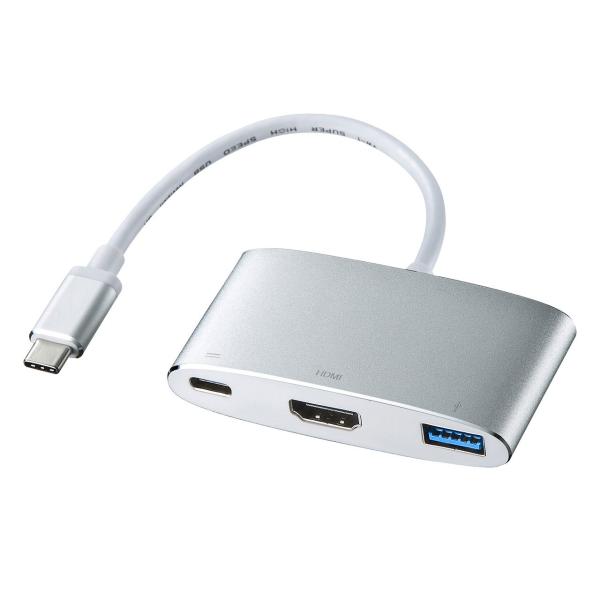 サンワサプライ USB Type C-HDMIマルチ変換アダプタプラス AD-ALCMHDP01