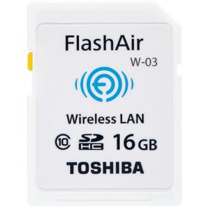 TOSHIBA 無線LAN搭載 FlashAir SDHCカード 16GB Class10 日本製 (国内正規品) SD-WE016G｜ravi-store