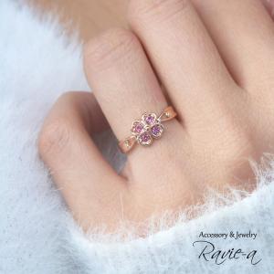ピンキーリング クローバー ピンクゴールド ス...の詳細画像5