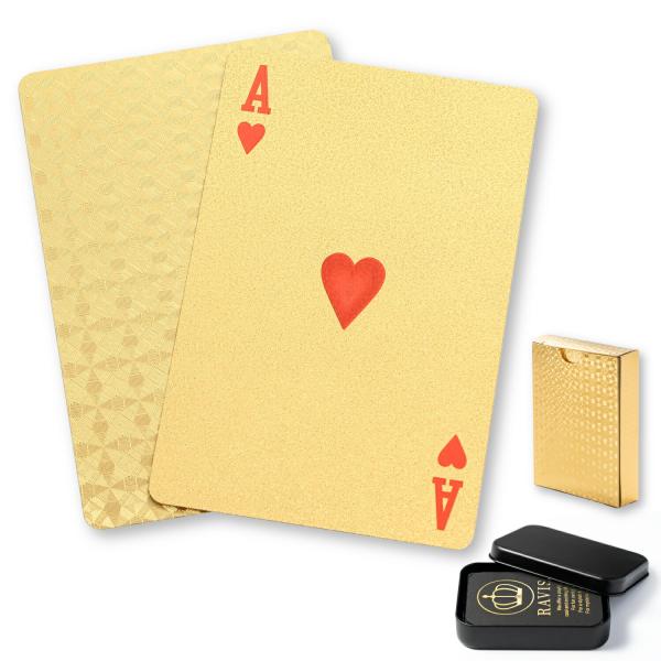 RAVIS トランプ プラスチック  ゴールド おしゃれ フレックスカード 防水 マジック 手品 高...