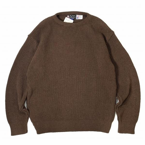 BINGHAMTON KNITTING COMPANY シェーカー クルー セーター ブラウン  メ...