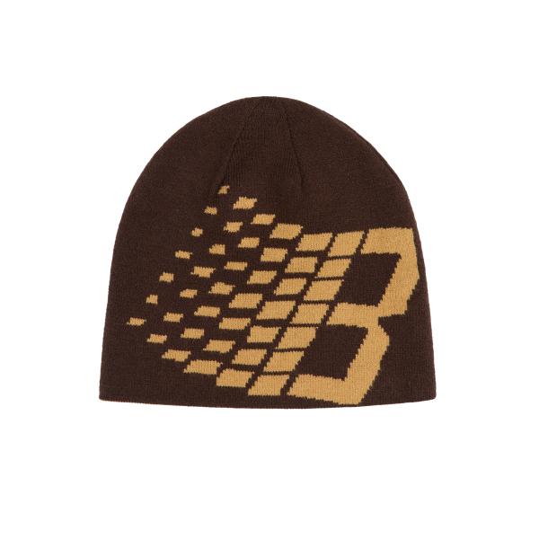 BRONZE 56K EMO STRIPE B SKULLY - BROWN ビーニー ブラウン リ...