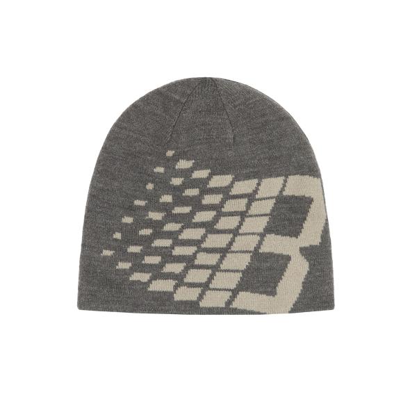 BRONZE 56K EMO STRIPE B SKULLY - GREY ビーニー グレー リバー...