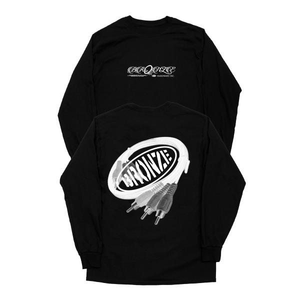 BRONZE 56K RCA Cords ロングスリーブ Tシャツ ブラック メンズ レディース 長...