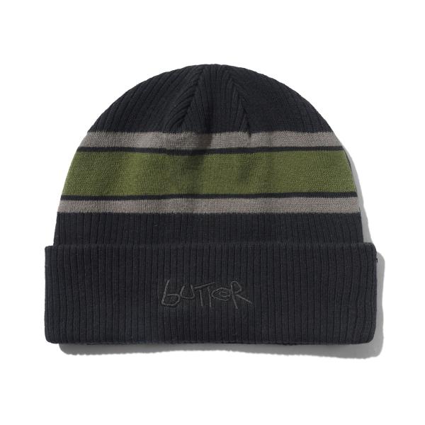 BUTTER GOODS バターグッズBreak Beanie ビーニー Black ブラック メン...