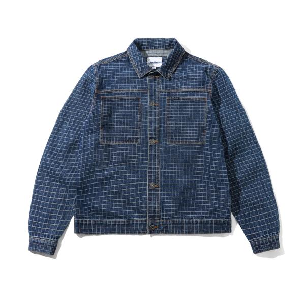 BUTTER GOODS バターグッズ Grid Denim Jacket Indigo インディゴ...