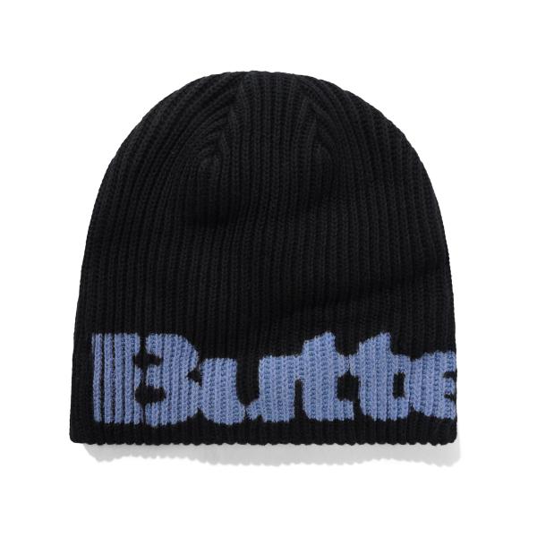 BUTTER GOODS バターグッズStencil Skully Beanie Black ブラッ...