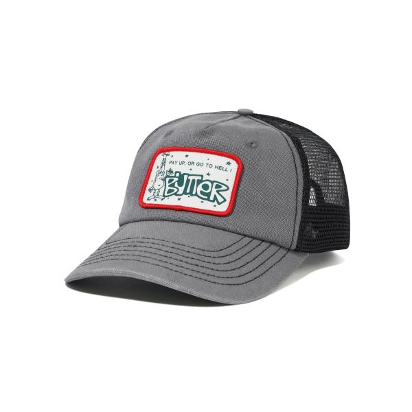 BUTTER GOODS Pay Up Trucker Cap Faded Grey グレー メッシ...