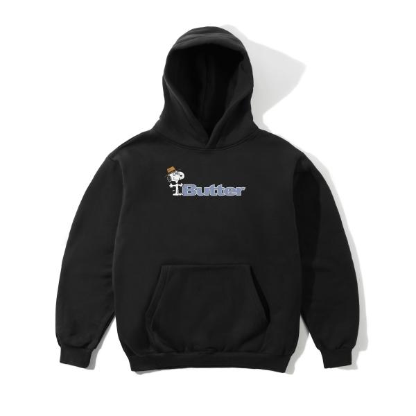 BUTTER GOODS x Peanuts Spike Logo Pullover Black ブ...