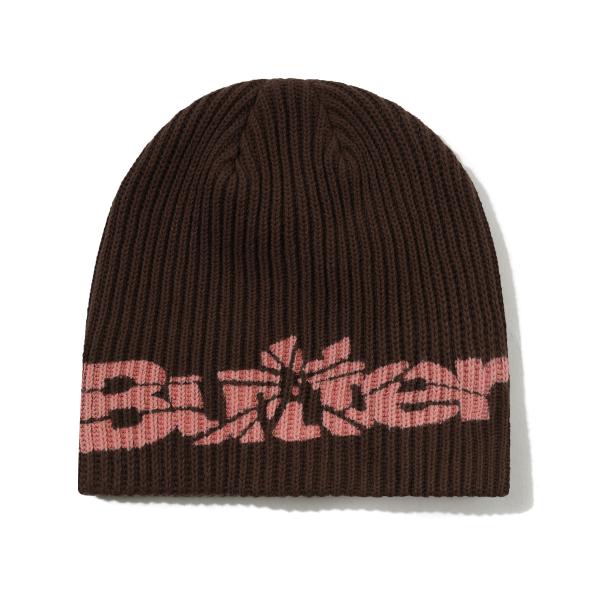 BUTTER GOODS Smashed Logo Knit Cap Brown ブラウン ビーニー...