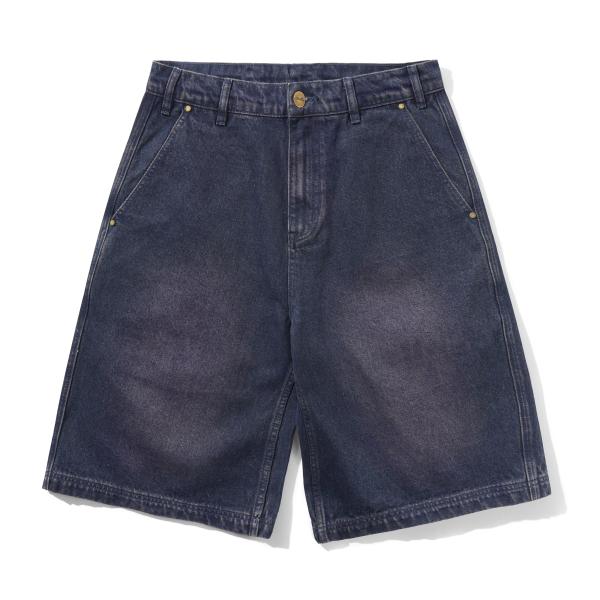 BUTTER GOODS Work Shorts Distressed Tinted Indigo ...