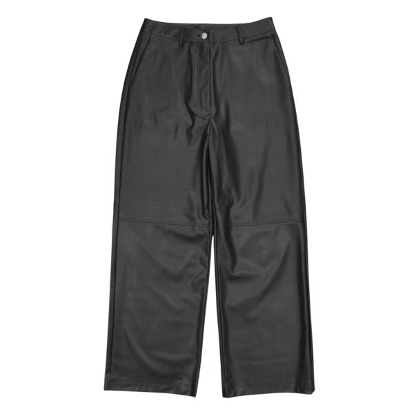 Calvin Klein PU Leather Pants - Black ワイドパンツ レザー メ...