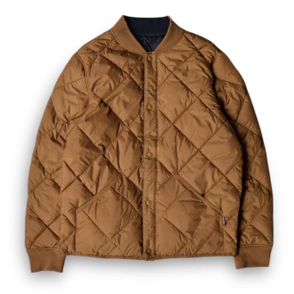 Calvin Klein リバーシブル キルティング ジャケット カーキ x ネイビー カルバンクラ...