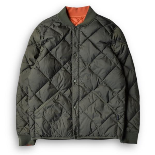 Calvin Klein リバーシブル キルティング ジャケット オリーブ x オレンジ カルバンク...