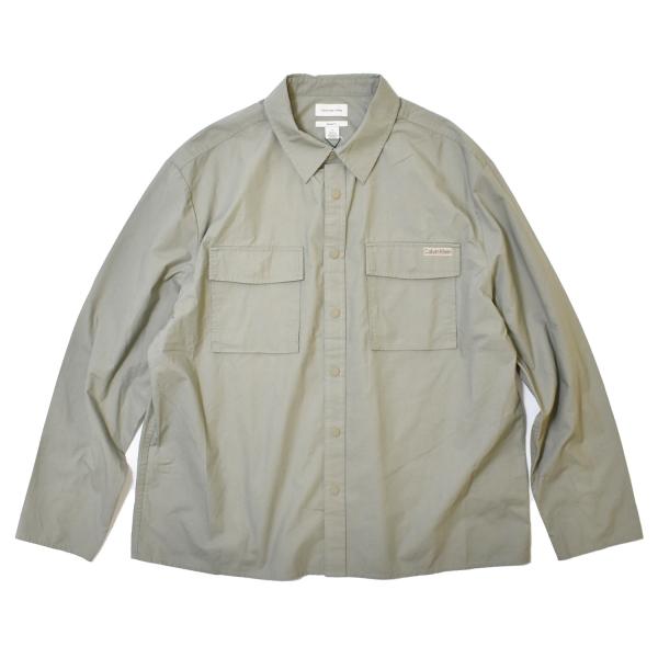 Calvin Klein L/S Relaxed Fit Ripstop Shirts Khaki ...