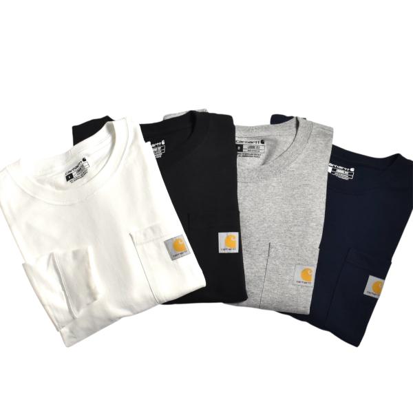 カーハート ロングスリーブ ワークウェア ポケット Tシャツ K126/全4色