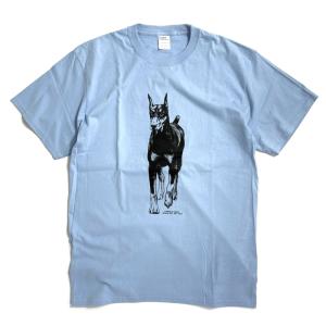 Coming & Going Designs ドーベルマン Tシャツ ブルー メンズ/レディース/犬/猫/ドーベルマンピンシャー｜rawdrip