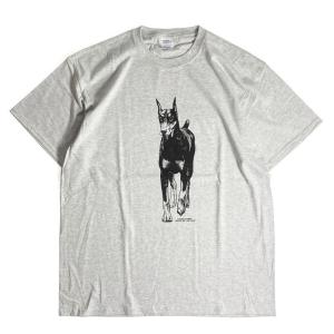 Coming & Going Designs ドーベルマン Tシャツ グレー メンズ/レディース/犬/猫/ドーベルマンピンシャー｜rawdrip
