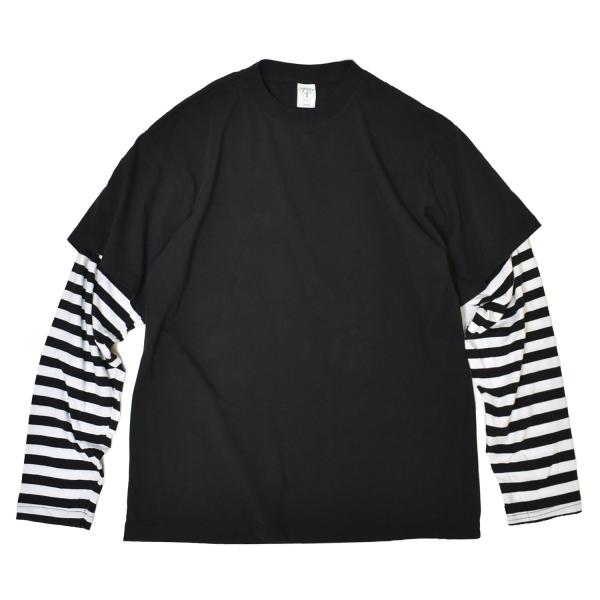 Cotton Collective Oversized Box 2Fer L/S Tee - Bla...