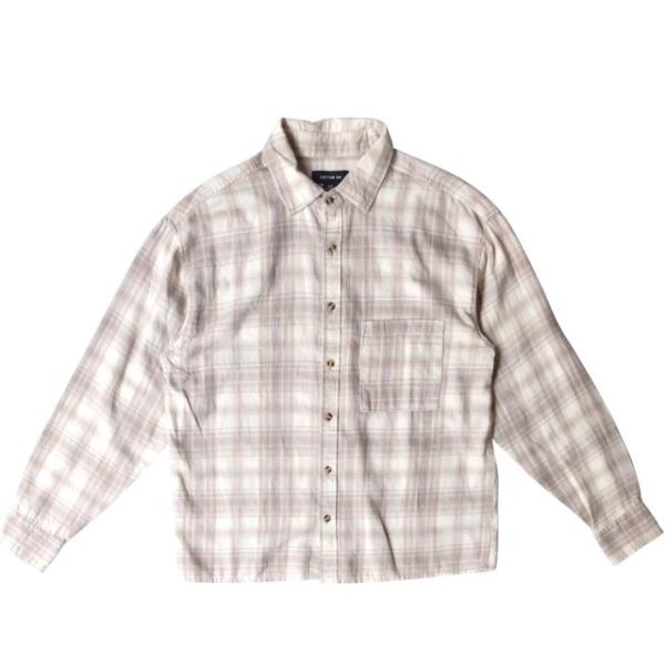 Cotton On 長袖 チェック シャツ L/S Plaid Shirts Stone Check...