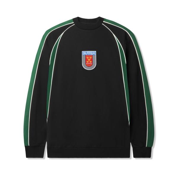 [SALE]BUTTER GOODS クラウンクルーネック ブラック メンズ レディース スウェット...