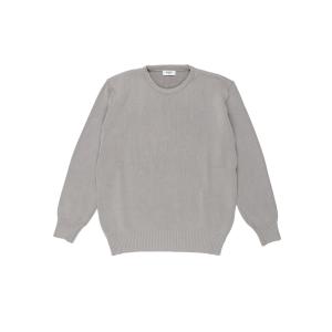 [SALE]DANCER エルボー ロゴ クルー ニット グレー  メンズ レディース ダンサーコペンハーゲン｜rawdrip