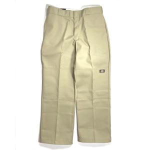US Dickies ルーズフィット ダブルニー ワークパンツ カーキ