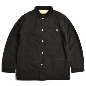 90s ディッキーズ Dickies ブラック カバーオールジャケット L 古着 00s～ Dickies ディッキーズ ブラックダック パデット シャツ