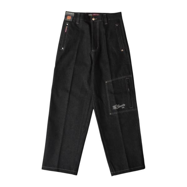 FB COUNTY Old School Carpenter Denim Pants - Black...