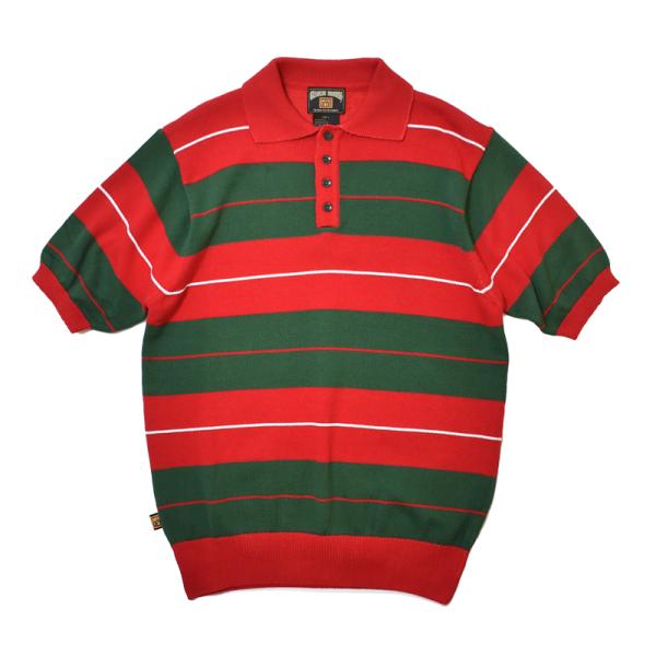 [SALE]FB COUNTY S/S チャーリーブラウン シャツ レッド/グリーン/ホワイト