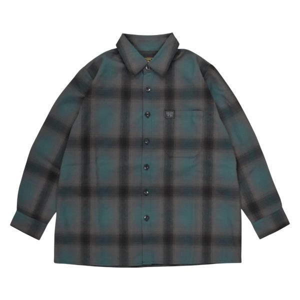 FB County L/S Checker Flannel Shirts - Black/Green...